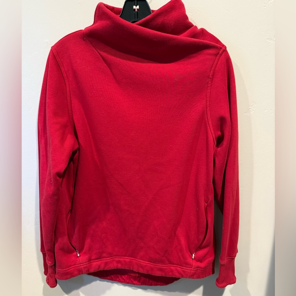 Athleta Bold Red Cowl Neck Sweater
